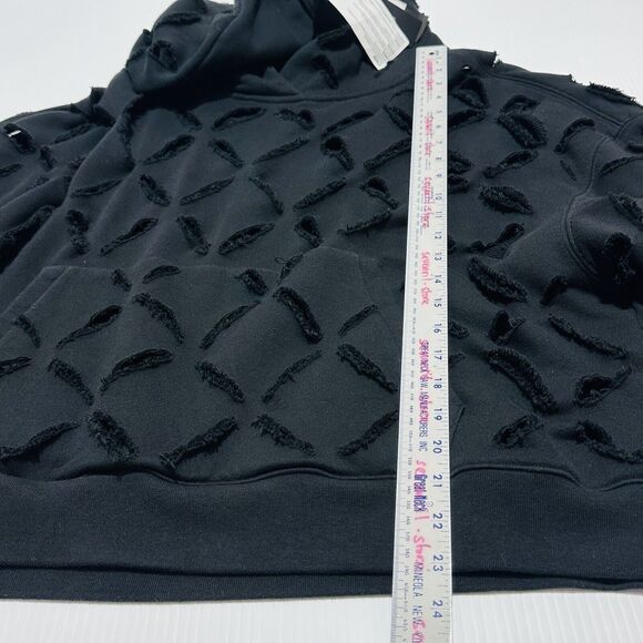 Versace Cut Out Detail Distressed Black Sweater Hoodie Oversized 42/6 NWT $2,150 - Picture 13 of 15